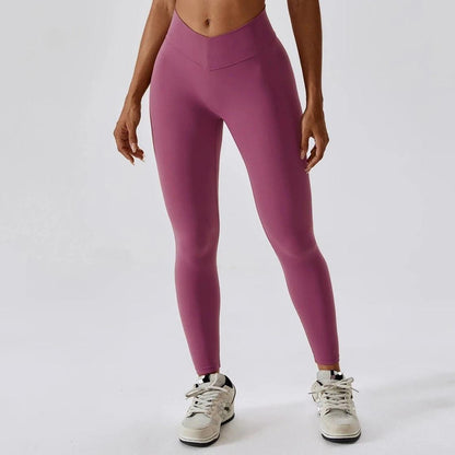 V BACK LEGGINGS - High Waisted & Butt Scrunch