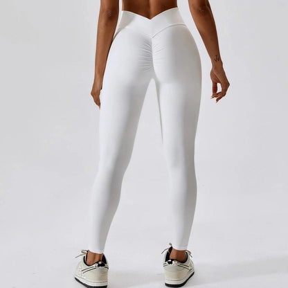 V BACK LEGGINGS - High Waisted & Butt Scrunch