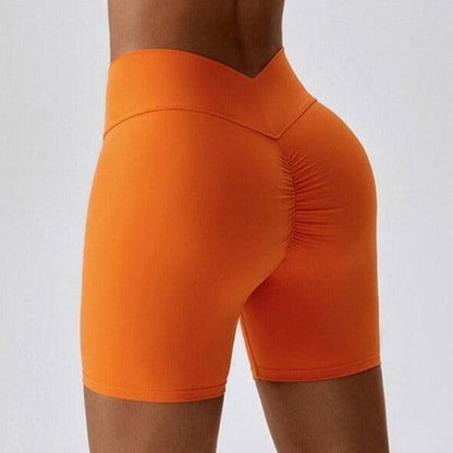 V BACK SHORTS - High Waisted & Butt Scrunch