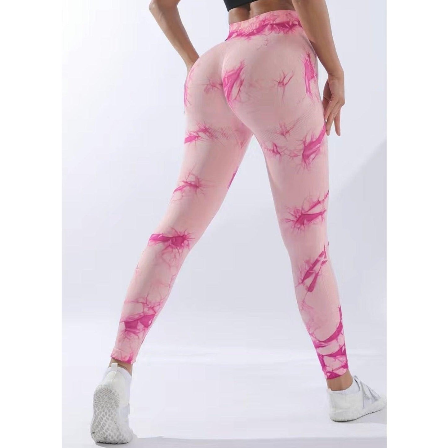 Barbie Pink Marble Scrunch Butt Leggings