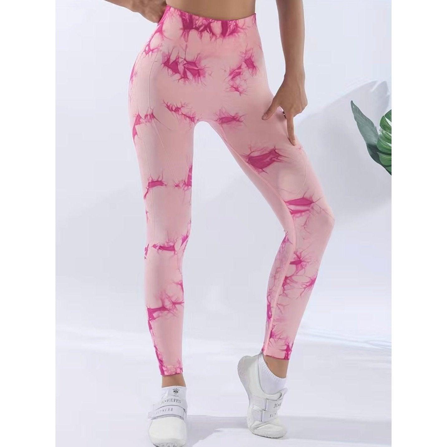 Barbie Pink Marble Scrunch Butt Leggings