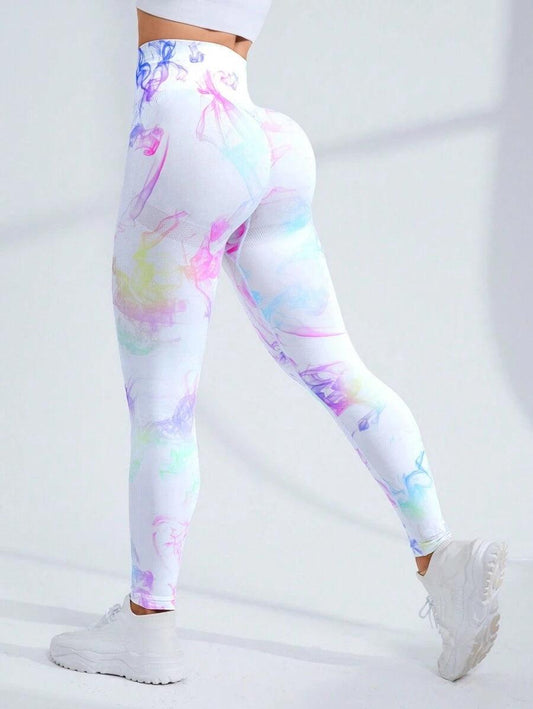 RAINBOW MULTICOLOR SCRUNCH LEGGINGS