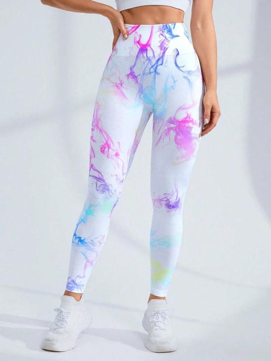 RAINBOW MULTICOLOR SCRUNCH LEGGINGS
