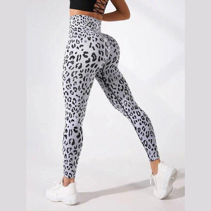 HIGH-WAISTED SEAMLESS LEOPARD LEGGINGS