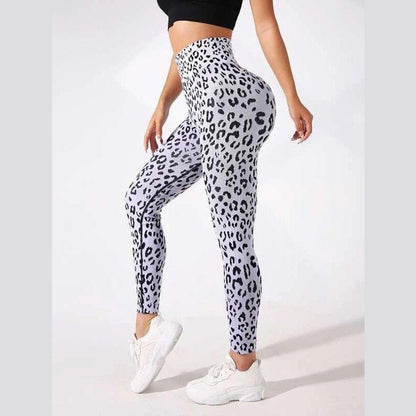 HIGH-WAISTED SEAMLESS LEOPARD LEGGINGS