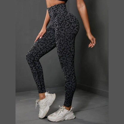 HIGH-WAISTED SEAMLESS LEOPARD LEGGINGS