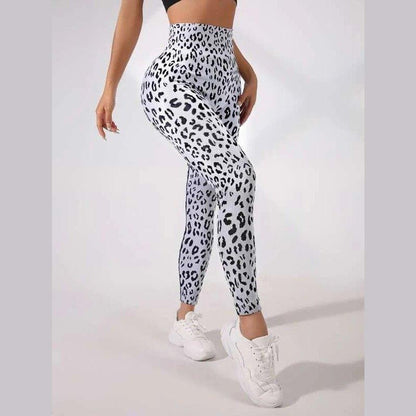 HIGH-WAISTED SEAMLESS LEOPARD LEGGINGS