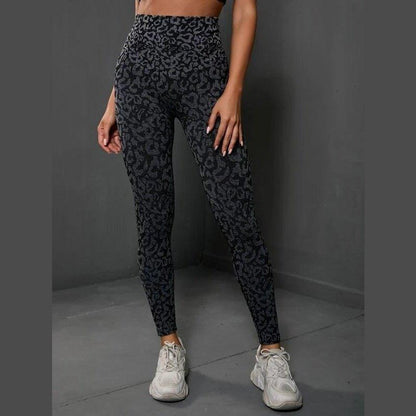 HIGH-WAISTED SEAMLESS LEOPARD LEGGINGS