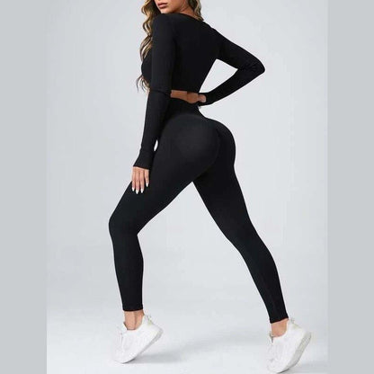 SEAMLESS RIBBED LEGGINGS SET - Activewear Sale!