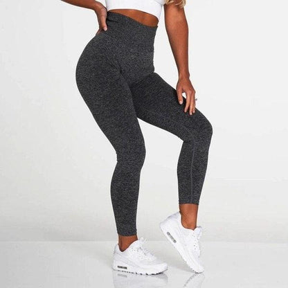 SEAMLESS SCRUNCH LEGGINGS - Black Speckled