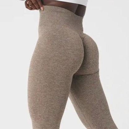 SEAMLESS SCRUNCH LEGGINGS - Coffee Speckled