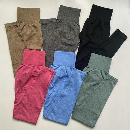 SEAMLESS SCRUNCH LEGGINGS - Coffee Speckled