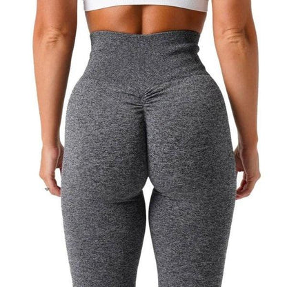 SEAMLESS SCRUNCH LEGGINGS - Grey Speckled