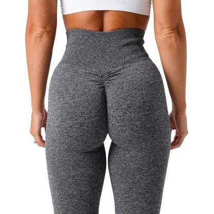 SEAMLESS SCRUNCH LEGGINGS - Grey Speckled