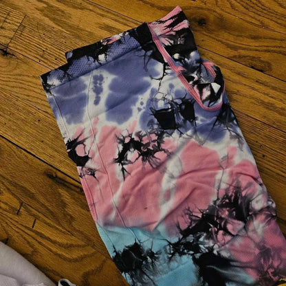 Multicolor Scrunched Tie Dye Shorts - Collection