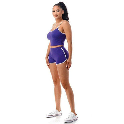 She's Flirt Cropped Top Short Set - 6 Colorways