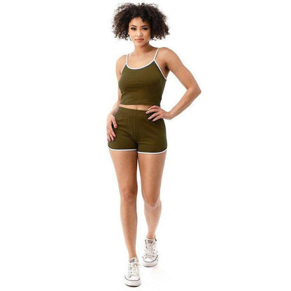 She's Flirt Cropped Top Short Set - 6 Colorways