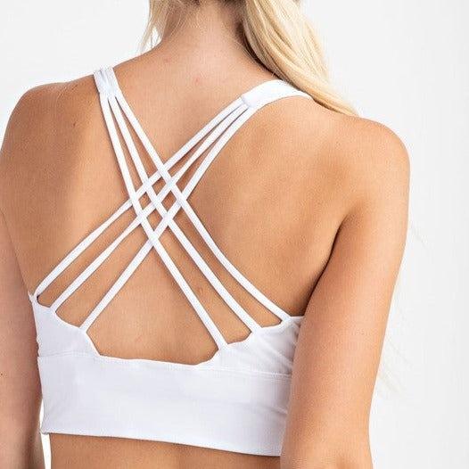 Strappy Criss Cross Back Bra Top - 2 Colorways