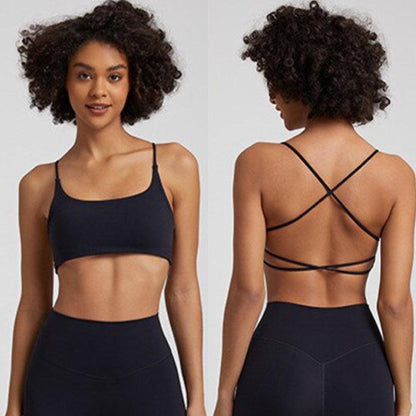 Strappy Criss Cross Back Bra - 2 Colorways