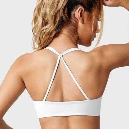 TWIST FRONT HALTER NECK SPORTS BRA