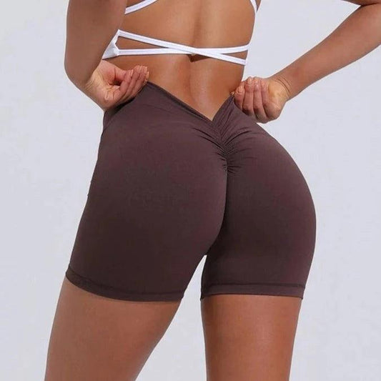 Fuchsia Heather Scrunch Butt Shorts