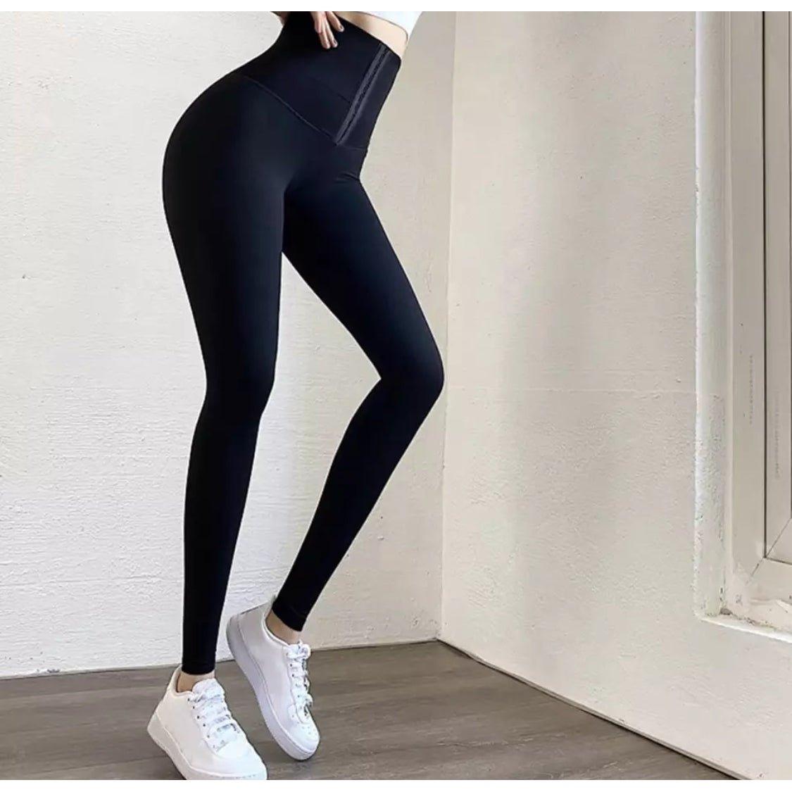 Women Tummy Control Corset Leggings Waist Training Slim Push Up Body Shaper  Workout Pants With Adjustable Hook Gym Workout Wear