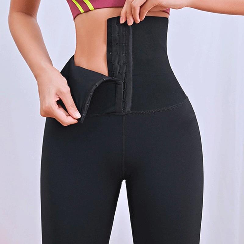 Womens Corset Leggings with Adjustable Body Shaping Waist Trainer