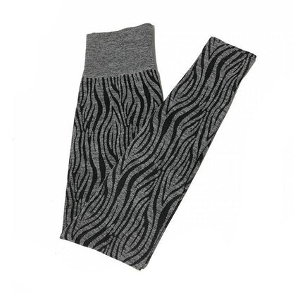 ZEBRA SEAMLESS LEGGINGS - Black