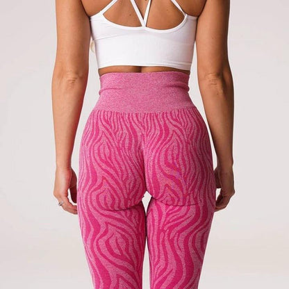 ZEBRA SEAMLESS LEGGINGS - Fuchsia
