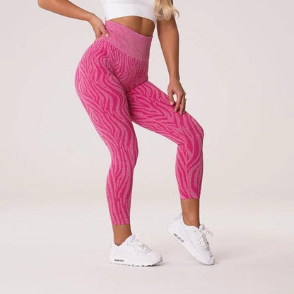 ZEBRA SEAMLESS LEGGINGS - Fuchsia