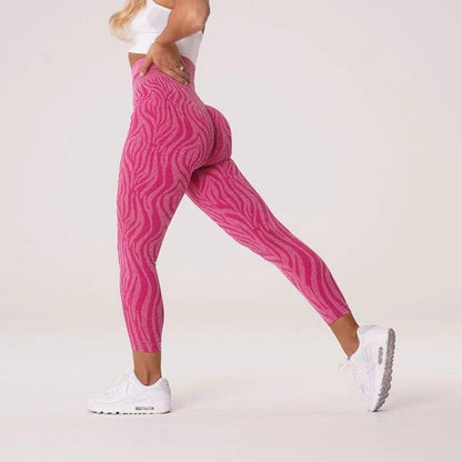 ZEBRA SEAMLESS LEGGINGS - Fuchsia