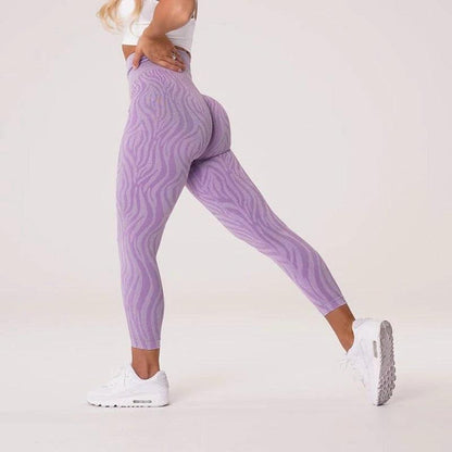 ZEBRA SEAMLESS LEGGINGS - Lilac