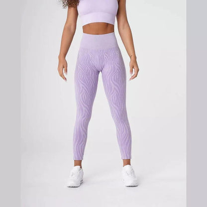 ZEBRA SEAMLESS LEGGINGS - Lilac