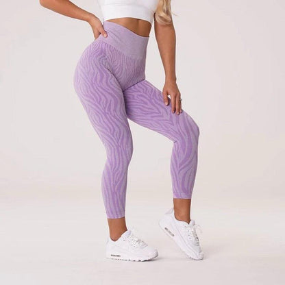 ZEBRA SEAMLESS LEGGINGS - Lilac