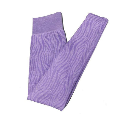 ZEBRA SEAMLESS LEGGINGS - Lilac